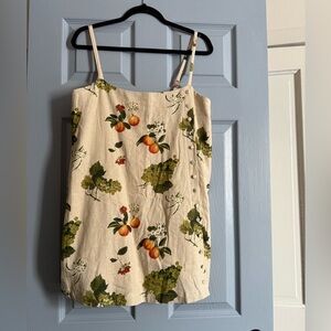 Abercrombie & Fitch Linen-Blend Button Skort